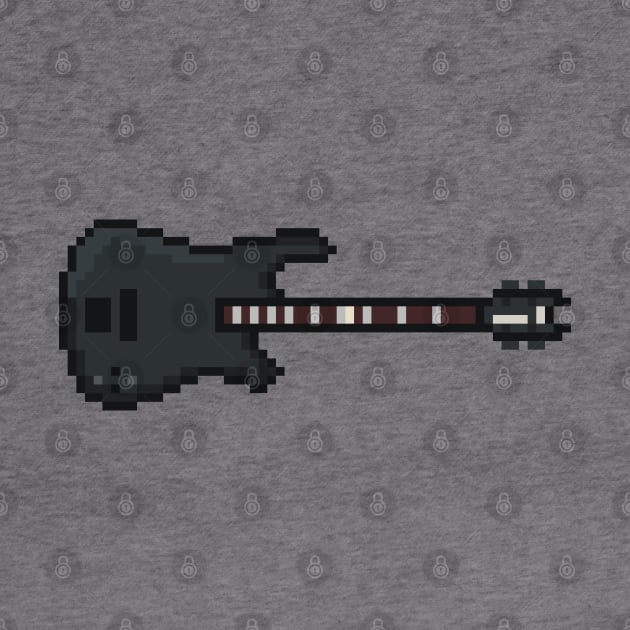 Pixel Black Stiletto Bass Guitar by gkillerb